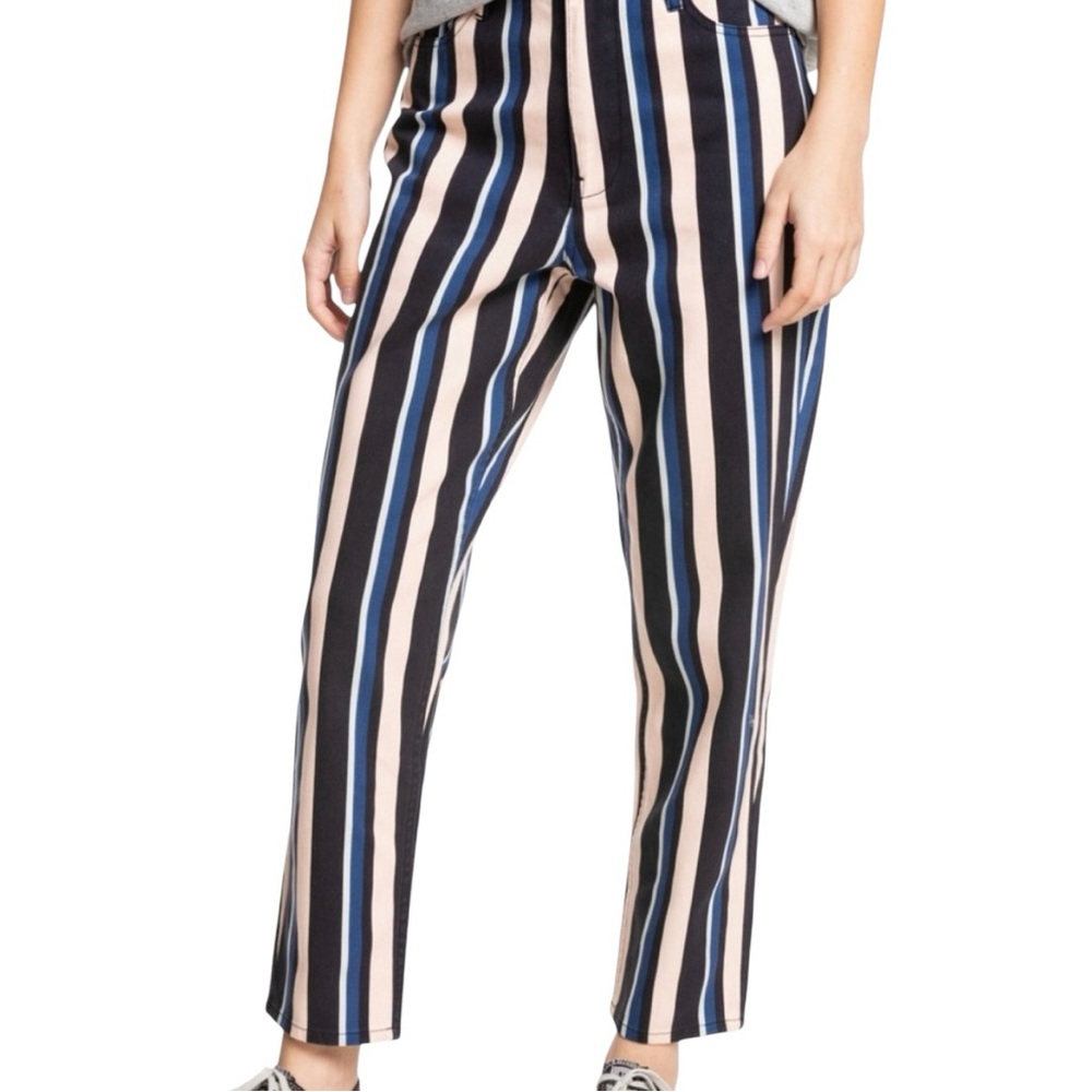 Quiksilver Dream Is On Striped Cropped Pants Relaxed Mom Fit Women’s 27 NWT